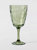 John Lewis Wave plastic wine glass green 500ml - British product