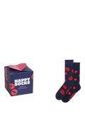 Happy Socks hearts patterned socks gift set navy (British brand)