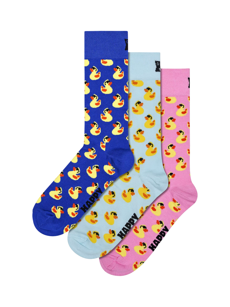 Happy Socks rubber duck socks gift set pack of 3 - British product