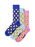 Happy Socks rubber duck socks gift set pack of 3 - British product