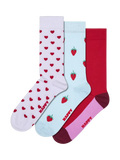 Happy Socks Everyday Hearts ankle socks 3-pack, UK version