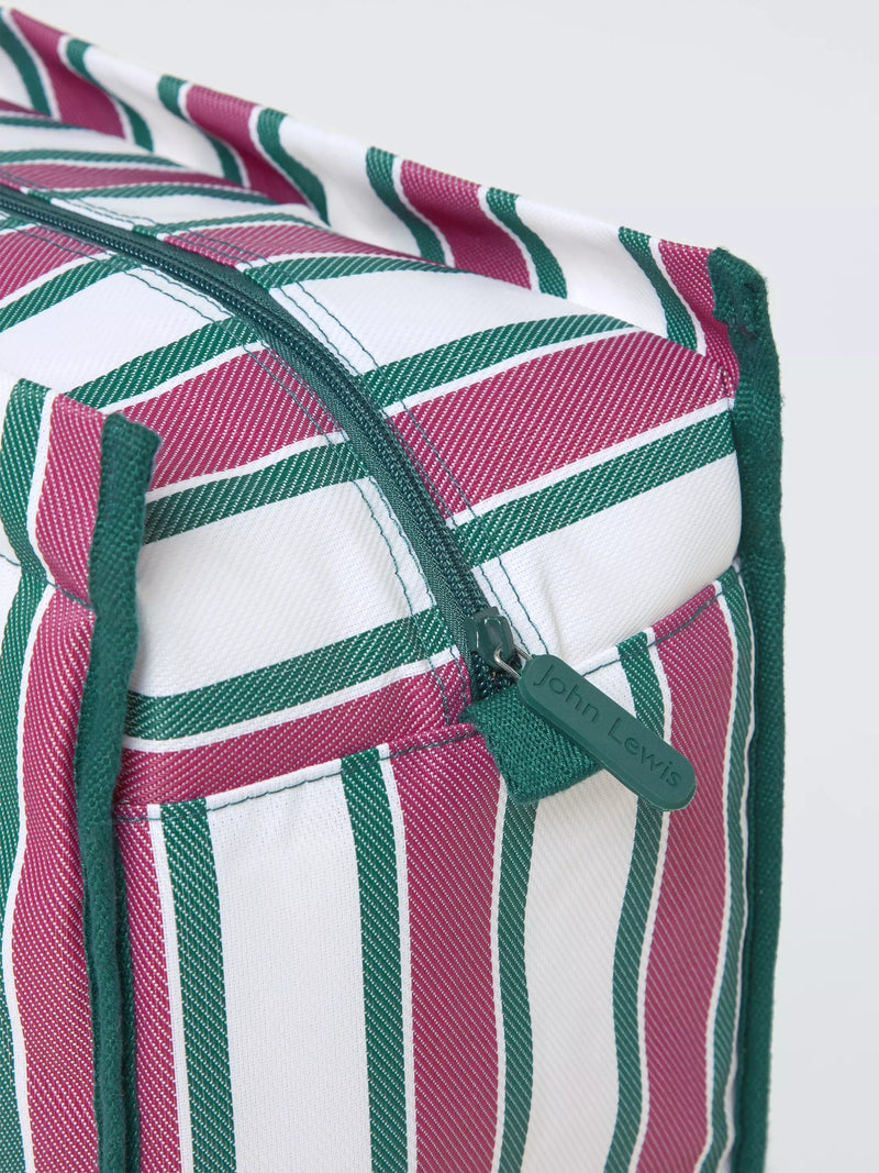 John Lewis striped picnic cooler bag pink multi 20L (British brand)