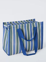 John Lewis John Lewis Striped Picnic Cooler Bag 30L Blue/Multi- Buy online at McGrocer