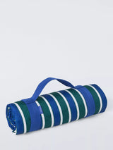 John Lewis John Lewis Extra Large Striped Quilted Picnic Rug, Blue/Multi- Buy online at McGrocer