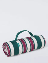John Lewis John Lewis Extra Large Striped Quilted Picnic Rug, Pink/Multi- Buy online at McGrocer