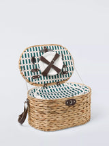 John Lewis John Lewis Modern Rustic Filled Woven Water Hyacinth Picnic Hamper 4 Person- Buy online at McGrocer