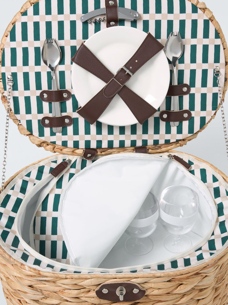 John Lewis woven water hyacinth picnic hamper for 4, UK version