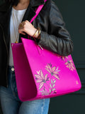 Sara Miller oversized box tote bag Botanic Pink, UK version
