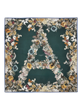 Aspinal of London Ombre A Floral Silk Square Scarf 90x90cm