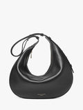 Aspinal of London large crescent bag in pebble leather - British product
