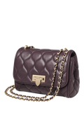 Aspinal of London Lottie quilted leather shoulder bag Fig, UK version