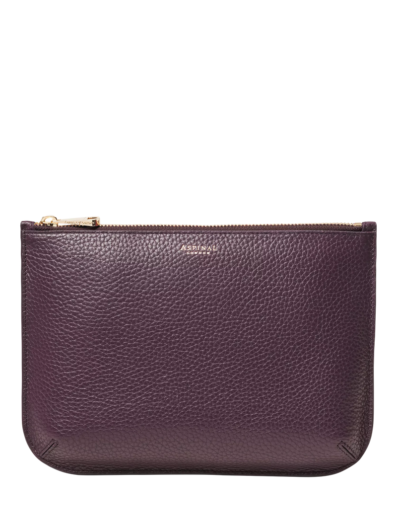 Aspinal of London Large Ella Pebble Grain Leather Pouch