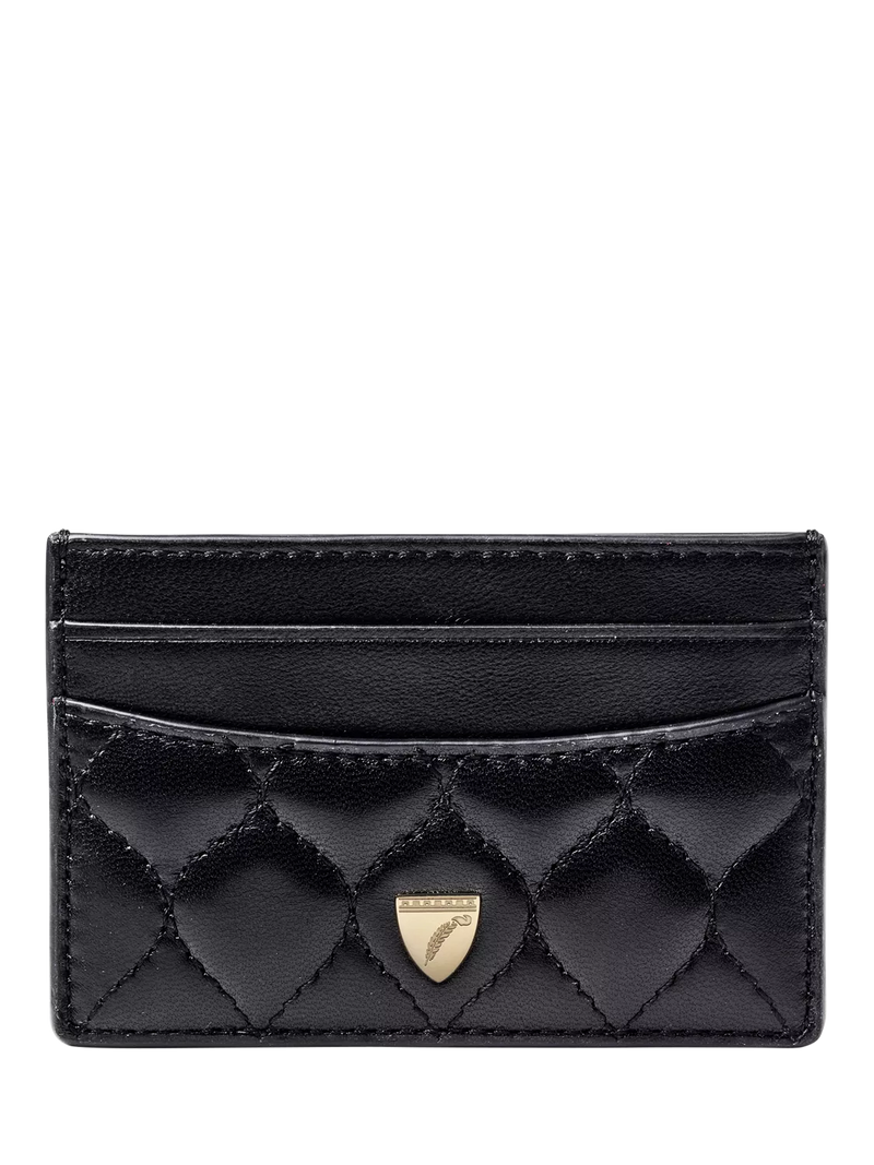 Aspinal of London quilted leather card case - British product