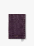 Aspinal of London passport cover croc leather fig H14xW9.5cm - British product