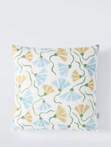 John Lewis Scion Fringed Poppy Cushion, Honey/Cornflower, 43cm- Buy online at McGrocer