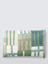 John Lewis Harlequin Monolith Jade/Kyanite Silk Cushion 40 x 60cm- Buy online at McGrocer