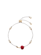 John Lewis Marc Jacobs Trinket Cherry Charm Bracelet Silver/Red- Buy online at McGrocer