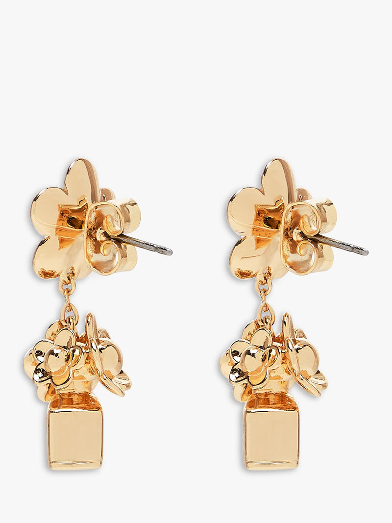Marc Jacobs Daisy drop earrings gold plated (British brand)