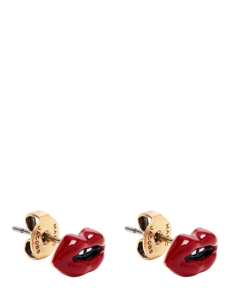 Marc Jacobs lip stud earrings gold red 5.5x10mm - British product