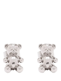 Marc Jacobs bear stud earrings light antique silver, UK version