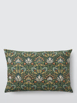 John Lewis Morris & Co. Meda Iris Scatter Cushion, Forest Green, 40 x 60cm- Buy online at McGrocer