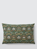 Morris & Co Meda Iris cushion in forest green 40x60cm, UK version