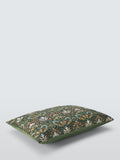 Morris & Co Meda Iris cushion in forest green 40x60cm, UK version
