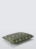 Morris & Co Meda Iris cushion in forest green 40x60cm, UK version