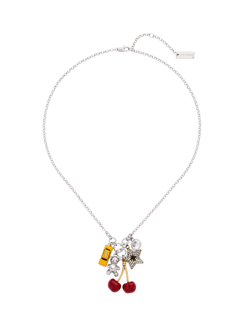 Marc Jacobs trinket cluster charm necklace silver multi - British product