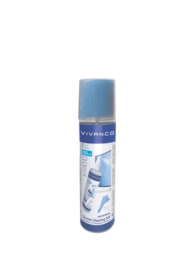 Vivanco Universal Screen Cleaning Kit 250ml - British product