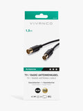 Vivanco coaxial aerial cable 90dB 1.5m black (British brand)