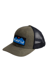 John Lewis KAVU Above Standard Trucker Cap, Olive Topo- Buy online at McGrocer