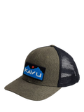 KAVU Above Standard trucker cap in Olive Topo, UK version