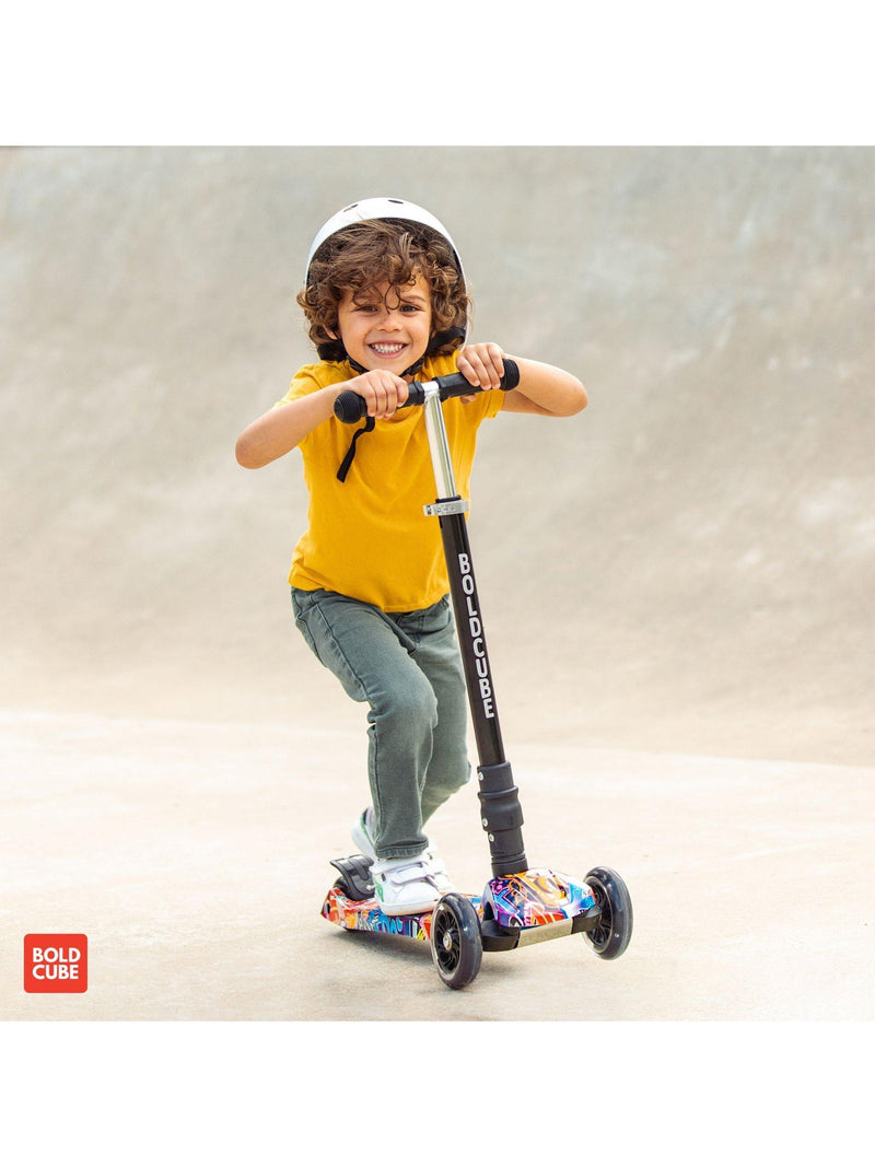 BOLDCUBE Big 3-Wheel Foldable Scooter Street Graffiti, imported from the UK