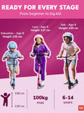 Boldcube Deluxe 2 Wheel Foldable Scooter Fuchsia (British brand)