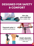Boldcube Deluxe 2 Wheel Foldable Scooter Fuchsia (British brand)