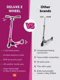 Boldcube Deluxe 2 Wheel Foldable Scooter Fuchsia (British brand)
