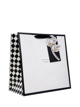 John Lewis Hall & Co Memento Luxe Gift Bag White and Black- Buy online at McGrocer
