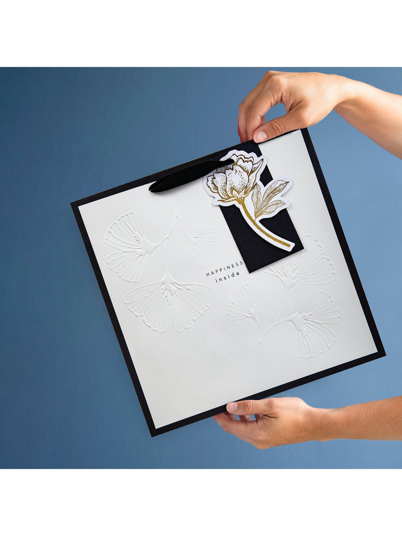 Hall & Co Memento Luxe gift bag white black - British product