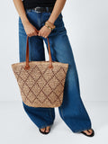 John Lewis raffia shopper bag Natural (British brand)
