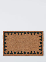 John Lewis John Lewis Chevron Border Door Mat, Black, 45 x 75cm- Buy online at McGrocer