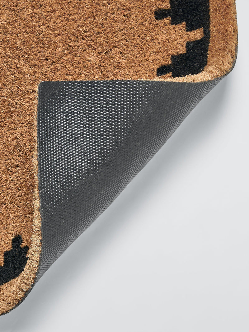 John Lewis chevron border door mat 45x75cm black (British brand)