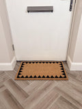 John Lewis chevron border door mat 45x75cm black (British brand)