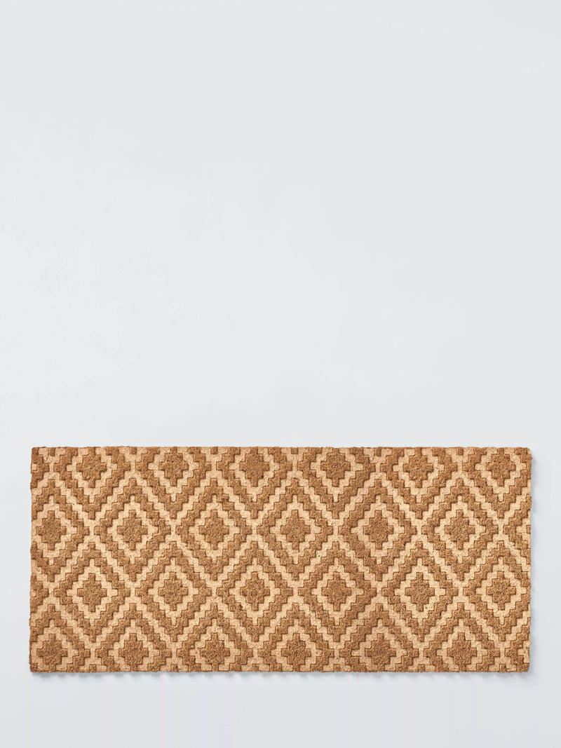 John Lewis Diamond Embossed Door Mat, Natural