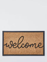 John Lewis John Lewis Welcome Coir Door Mat Natural 45 x 76cm- Buy online at McGrocer