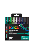 POSCA medium paint markers 8-pack, UK version