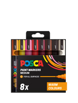 John Lewis POSCA Medium Warm Tones Paint Marker Pens, Set of 8, Multi- Buy online at McGrocer