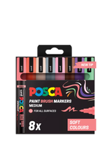John Lewis POSCA Medium Soft Colours Paint Marker Pens, Pack of 8- Buy online at McGrocer
