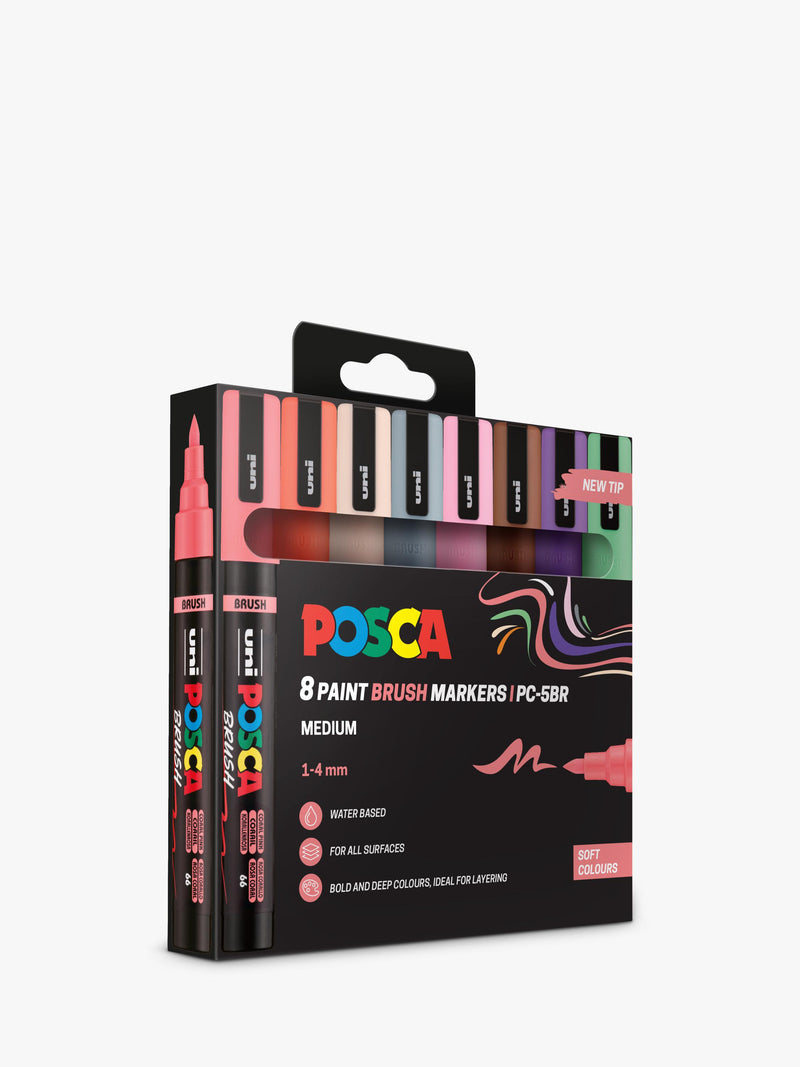 POSCA paint markers medium soft colours pack of 8 (British brand)