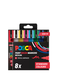 POSCA medium paint marker pens pack of 8 multi (British brand)